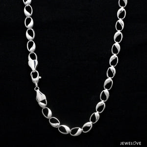 Platinum Hi-Polish & Matte Finish Links Chain for Men JL PT CH 1193   Jewelove.US