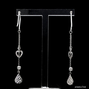 Japanese Platinum Earrings with Diamond Cutting for Women JL PT E 285   Jewelove.US
