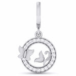 Load image into Gallery viewer, 3 Butterfly Circle Platinum with Diamond Pendant Set JL PT P 6225   Jewelove.US
