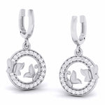Load image into Gallery viewer, 3 Butterfly Circle Platinum with Diamond Pendant Set JL PT P 6225  Earrings Jewelove.US
