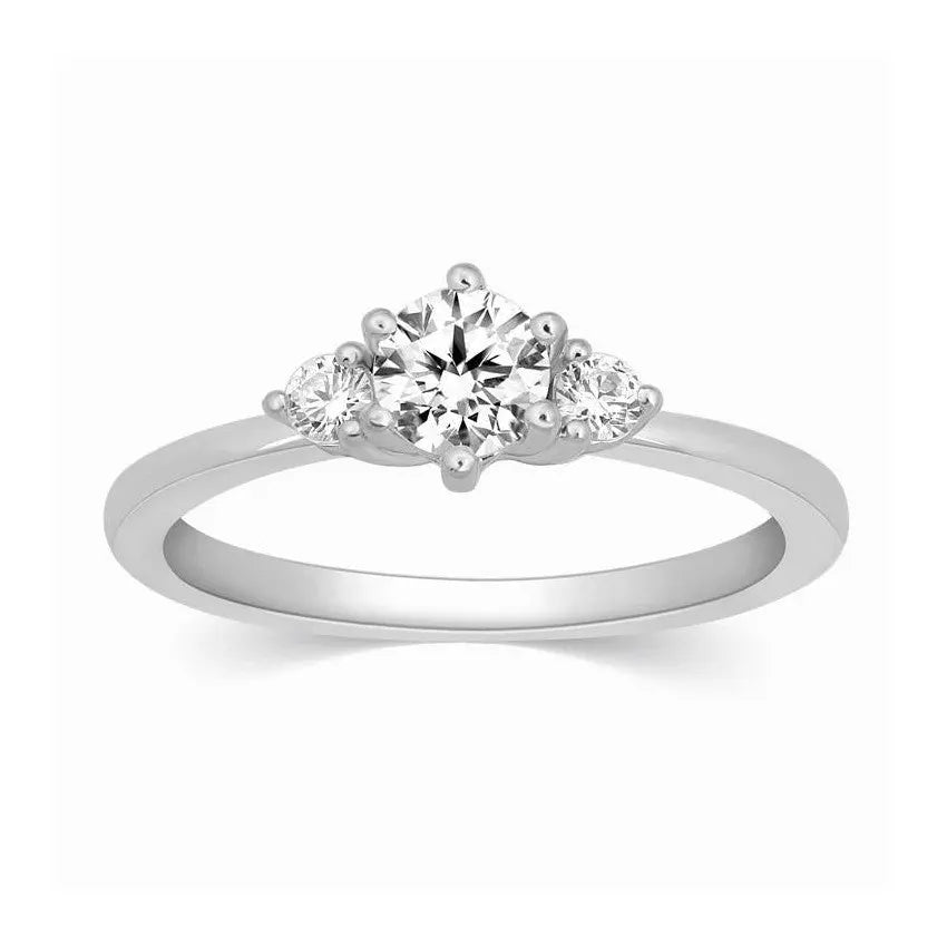 3 Diamond Platinum Engagement Solitaire Ring JL PT 326   Jewelove