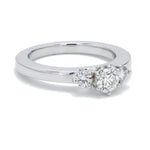 Load image into Gallery viewer, 3 Diamond Platinum Engagement Solitaire Ring JL PT 326   Jewelove
