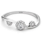 Load image into Gallery viewer, 3 Diamond Platinum Ring for Women JL PT 13   Jewelove

