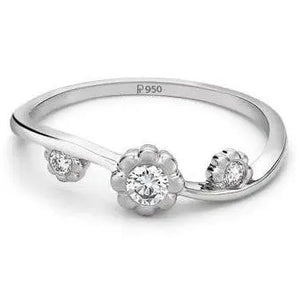 3 Diamond Platinum Ring for Women JL PT 13   Jewelove