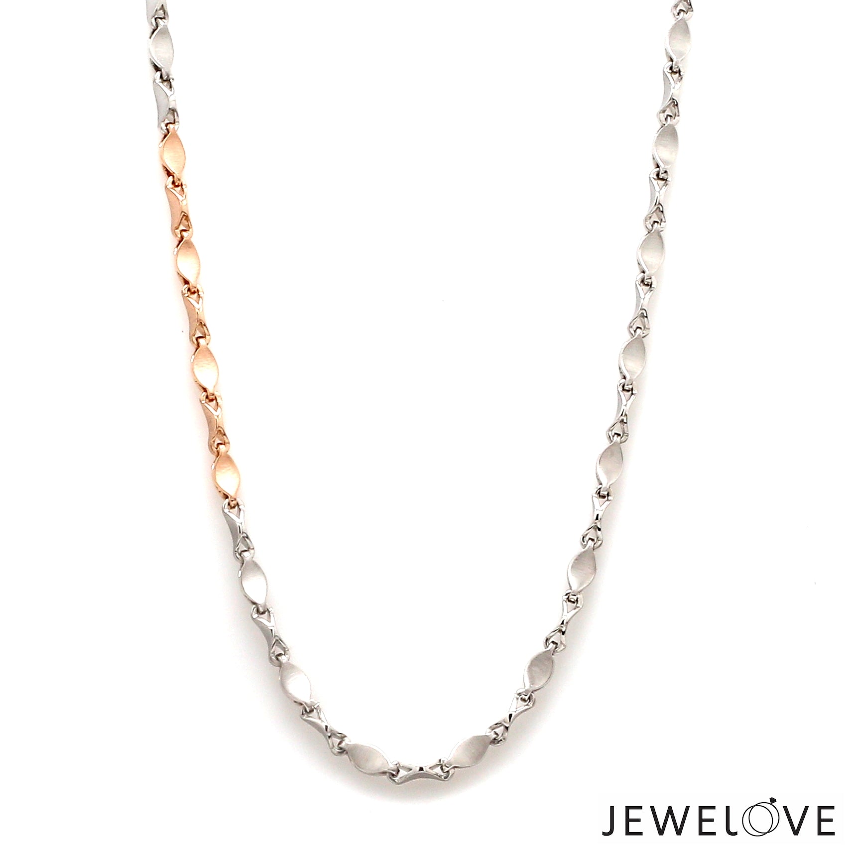 Men of Platinum | Unique Linked Pt + Rose Gold Chain for Men JL PT CH 974   Jewelove.US