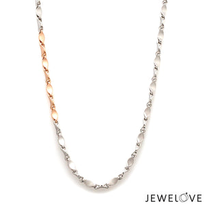 Men of Platinum | Unique Linked Pt + Rose Gold Chain for Men JL PT CH 974   Jewelove.US