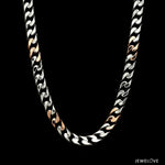 Load image into Gallery viewer, Men of Platinum | 7mm Double Side Rose Gold with Blue Sapphire Chain JL PT CH 1432
