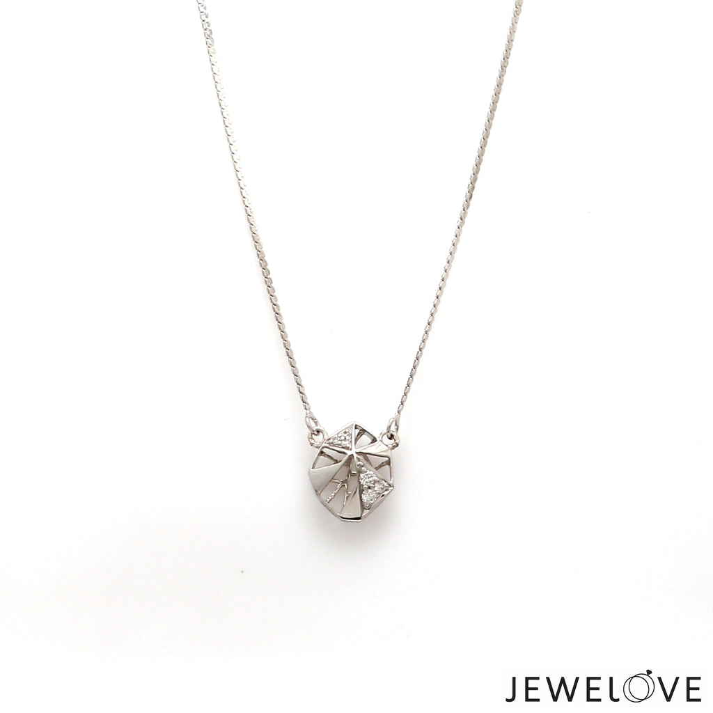 Platinum Pendant with Chain for Women JL PT P 267   Jewelove.US