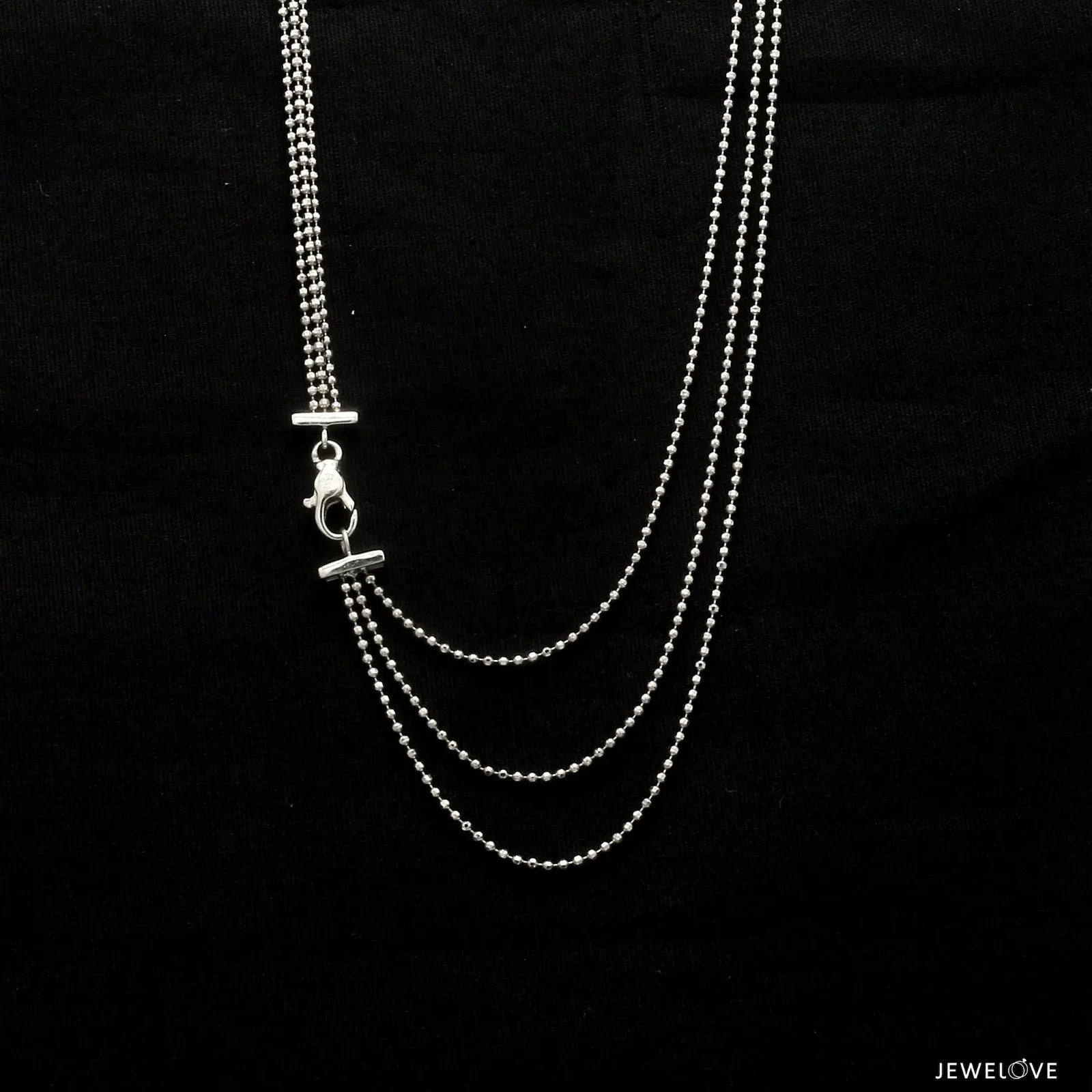 3 Line Platinum Ball Chain JL PT CH 842   Jewelove.US