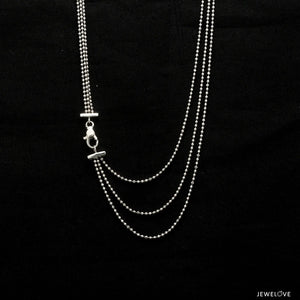 3 Line Platinum Ball Chain JL PT CH 842   Jewelove.US