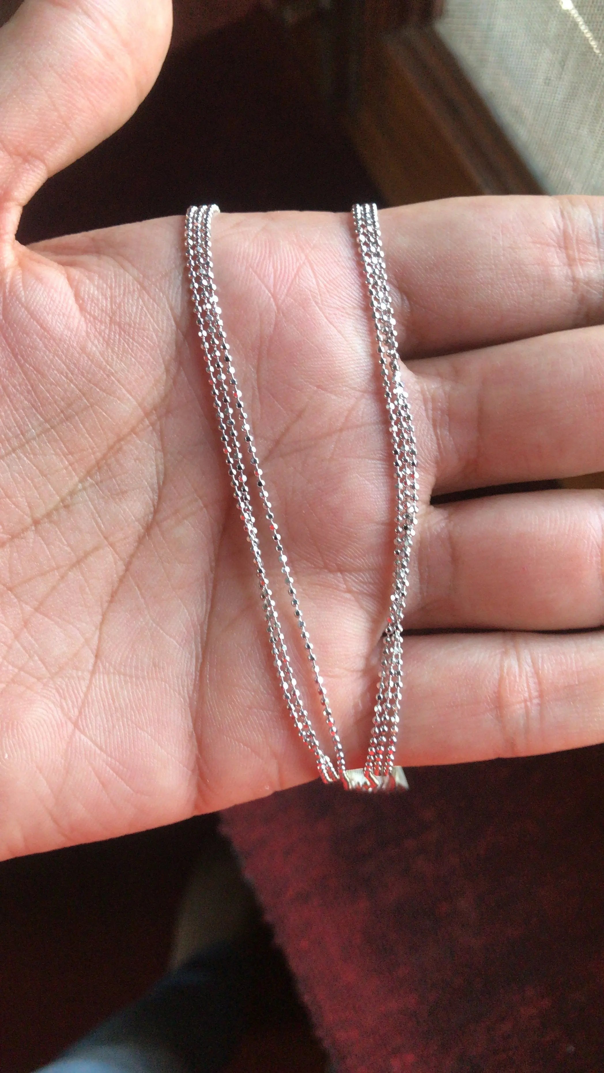 3 Line Platinum Ball Chain JL PT CH 842   Jewelove.US