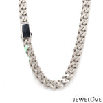 Load image into Gallery viewer, 7.75mm Platinum Heavy Double Side Hi-Polish &amp; Matte Finish Chain for Men JL PT CH 1227   Jewelove.US
