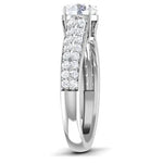 Load image into Gallery viewer, 30 Pointer Platinum Double Shank Diamond Solitaire Engagement Ring JL PT 6989   Jewelove.US
