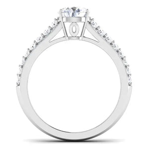30 Pointer Platinum Double Shank Diamond Solitaire Engagement Ring JL PT 6989   Jewelove.US