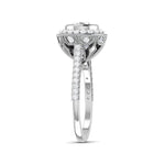 Load image into Gallery viewer, 1-Carat Platinum Shank Halo Solitaire Engagement Ring JL PT 6635
