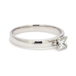 30 Pointer Princess Cut Solitaire Platinum Ring with 4 Prongs JL PT 440-A   Jewelove.US