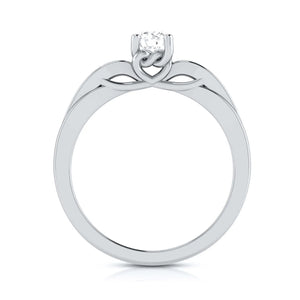30-Pointer Solitaire Platinum Engagement Ring with a Hidden Heart JL PT G 118   Jewelove.US