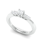 Load image into Gallery viewer, 30 Pointer Solitaire Platinum Ring with Diamond Accents for Women JL PT 323   Jewelove
