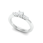 Load image into Gallery viewer, 30 Pointer Solitaire Platinum Ring with Diamond Accents for Women JL PT 323   Jewelove
