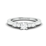 Load image into Gallery viewer, 30 Pointer Solitaire Platinum Ring with Diamond Accents for Women JL PT 323   Jewelove
