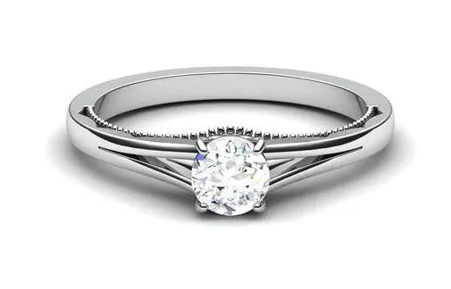 30 Pointer Split Shank Platinum Solitaire Engagement Ring for Women JL PT 547   Jewelove.US