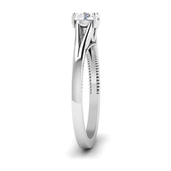 30 Pointer Split Shank Platinum Solitaire Engagement Ring for Women JL PT 547   Jewelove.US