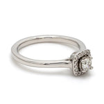 Load image into Gallery viewer, 30-Pointer Square Halo Diamond Platinum Engagement Ring JL PT 325 -
