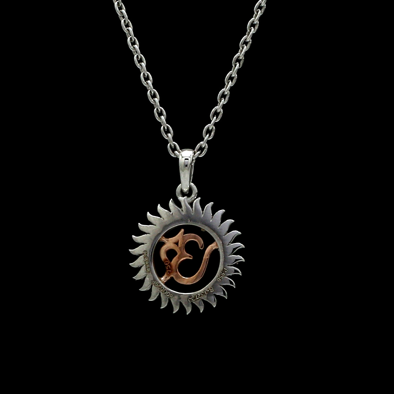 Platinum + Rose Gold Om Pendant JL PT OM-8   Jewelove.US