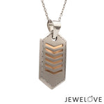 Load image into Gallery viewer, Men of Platinum | Striking Dual Tone Platinum &amp; Rose Gold Pendant for Men JL PT P 190   Jewelove.US
