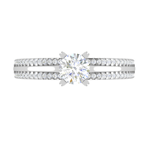 70-Pointer Lab Grown Solitaire Diamond Split Shank Platinum Ring JL PT RP RD LG G 142-A