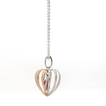 Load image into Gallery viewer, 3D Pendant Locked Heart Platinum &amp; Rose Gold with Ruby JL PT P 8072   Jewelove.US
