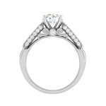 Load image into Gallery viewer, 2-Carat Lab Grown Solitaire Diamond Baguette Shank Platinum Engagement Ring JL PT LG WB5529E-B
