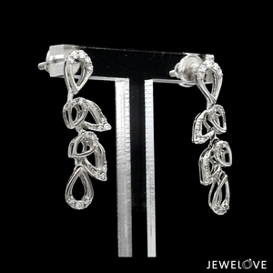 Platinum Evara Diamond Necklace & Earrings Set JL PT NE 341   Jewelove.US