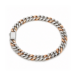 Load image into Gallery viewer, Men of Platinum | 7mm Platinum 18K Rose Gold Cuban Bracelet for Men JL PTB 1366
