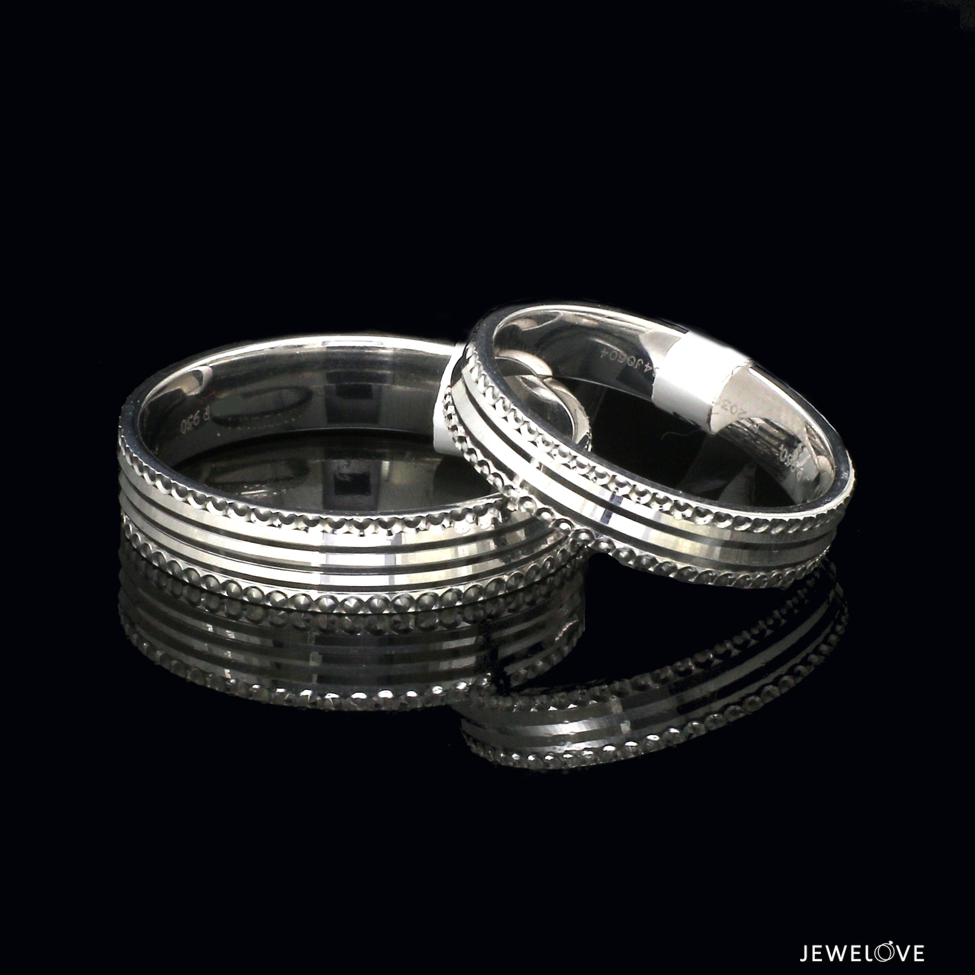 Platinum Love Bands Couple Rings JL PT 1422