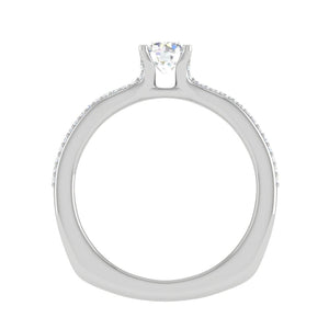 0.30 cts Solitaire Diamond Split Shank Platinum Ring JL PT RP RD 169   Jewelove.US