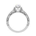 Load image into Gallery viewer, 1-Carat Solitaire Halo Diamond Shank Platinum Ring for Women JL PT RV RD 137-D
