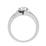 Load image into Gallery viewer, 70-Pointer Lab Grown Solitaire Platinum Diamond Shank Engagement Ring JL PT LG G WB6004E-A
