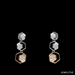 Load image into Gallery viewer, Evara Platinum Rose Gold Diamond Necklace Set for Women JL PT NE 343  Earrings-only-VVS-GH Jewelove.US
