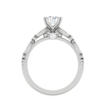 Load image into Gallery viewer, 50-Pointer Lab Grown Solitaire Diamond Accents Platinum Ring JL PT RV RD LG G 120
