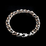 Load image into Gallery viewer, Men of Platinum | 7.25mm Platinum &amp; 18k Rose Gold Bracelet for Men JL PTB 1344

