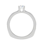 Load image into Gallery viewer, 1-Carat Lab Grown Solitaire Diamond Split Shank Platinum Ring JL PT RP RD LG G 169-B
