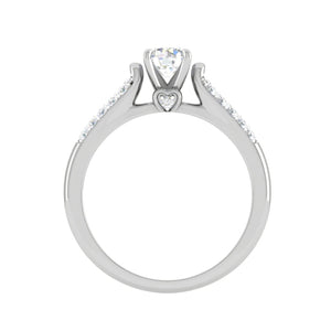 0.30cts Solitaire Diamond Split Shank Platinum Ring JL PT WB5582E   Jewelove.US