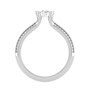 2-Carat Lab Grown Solitaire Diamond Split Shank Platinum Ring JL PT RP RD LG G 170-D