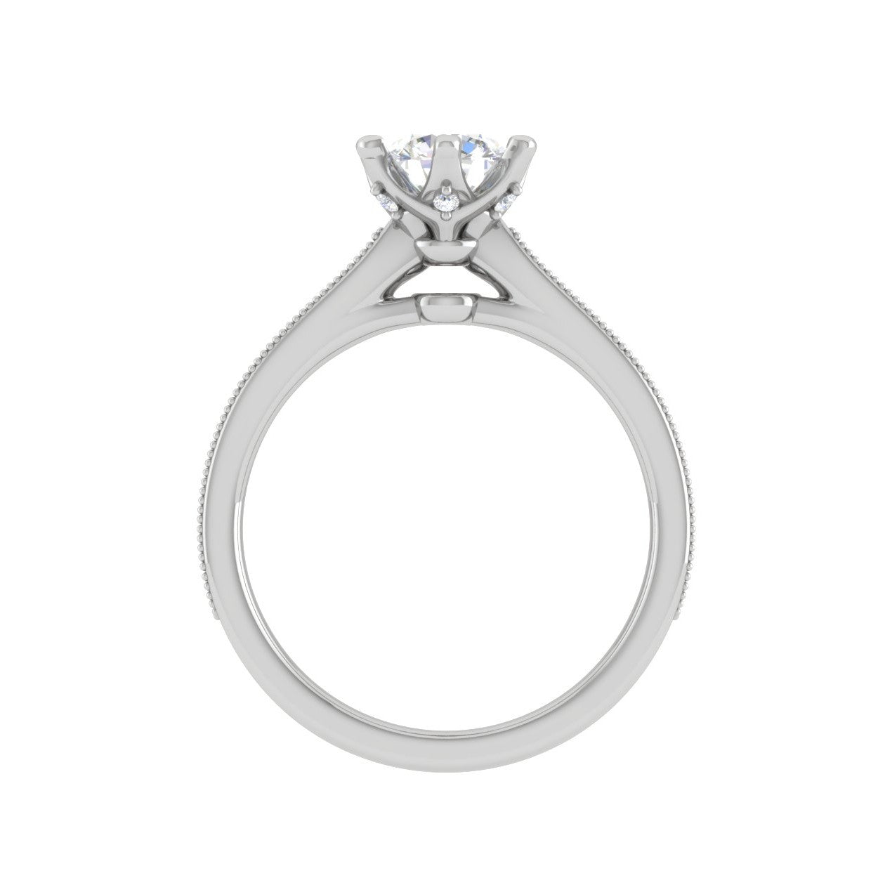 50-Pointer Lab Grown Solitaire Diamond Platinum Ring JL PT RV CU LG G 105