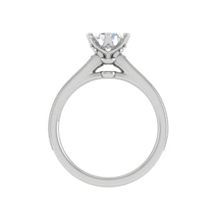50-Pointer Lab Grown Solitaire Diamond Platinum Ring JL PT RV CU LG G 105