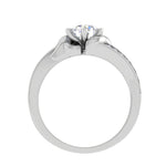 Load image into Gallery viewer, 2-Carat Lab Grown Solitaire Platinum Diamond Shank Engagement Ring JL PT LG G WB6004E-D
