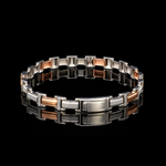 Load image into Gallery viewer, Men of Platinum | 6.75mm Platinum 18K Rose Gold Bracelet for Men JL PTB 1369
