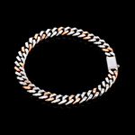 Load image into Gallery viewer, Men of Platinum | 7mm Platinum 18K Rose Gold Cuban Bracelet for Men JL PTB 1366
