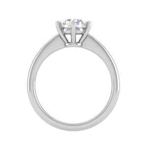 50-Pointer Lab Grown Solitaire Platinum Ring for Women JL PT RS PR LG G 133